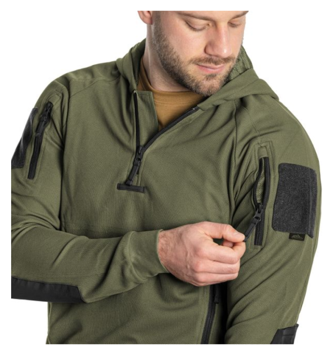 Кофта тактична Helikon-Tex RANGE HOODIE - TopCool, оливковий, розмір XXL