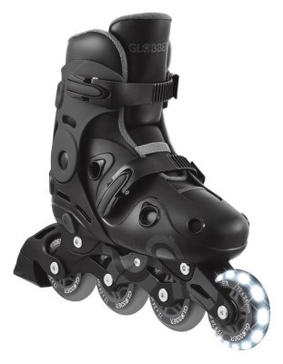 Роликові ковзани GLOBBER GO SCATES LIGHTS сірі р.34-37, до 60кг, 5+