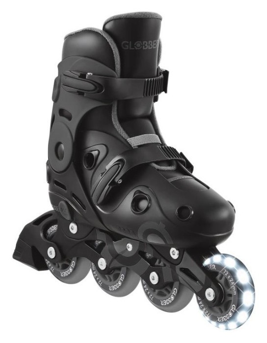 Роликові ковзани GLOBBER GO SCATES LIGHTS сірі р.34-37, до 60кг, 5+, укр, укр