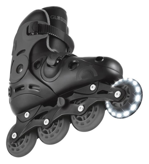 Роликові ковзани GLOBBER GO SCATES LIGHTS сірі р.34-37, до 60кг, 5+