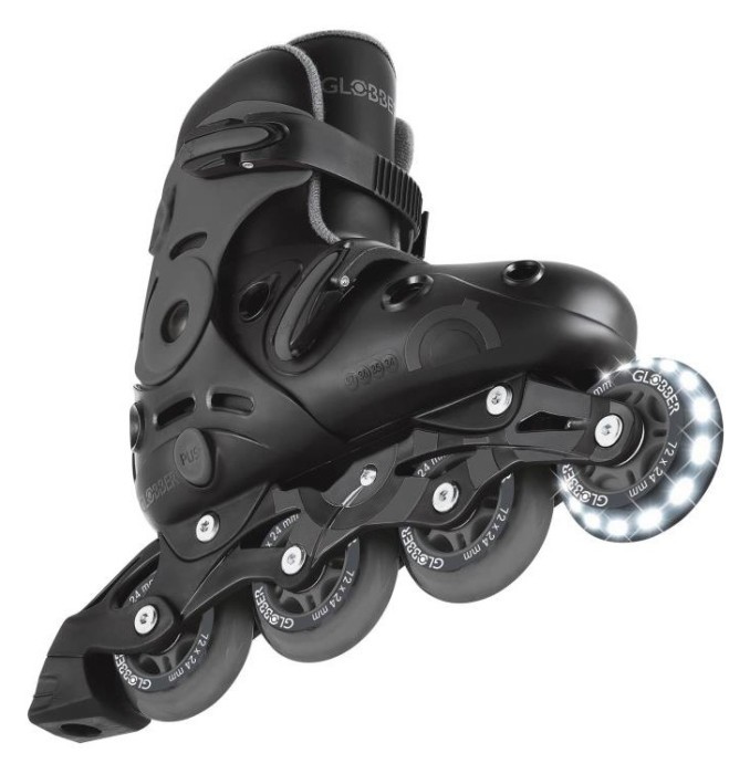 Роликові ковзани GLOBBER GO SCATES LIGHTS сірі р.34-37, до 60кг, 5+, укр, укр