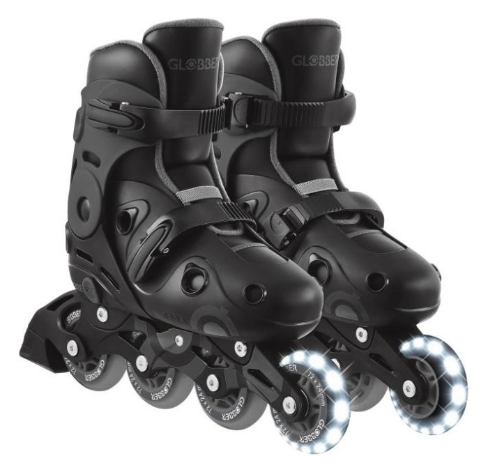 Роликові ковзани GLOBBER GO SCATES LIGHTS сірі р.34-37, до 60кг, 5+, укр, укр