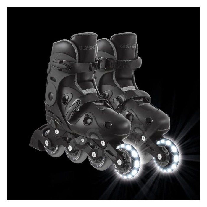 Роликові ковзани GLOBBER GO SCATES LIGHTS сірі р.34-37, до 60кг, 5+, укр, укр