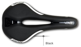 Сідло спортивне з отвором DDK 3737V 272*140 чорне з білим