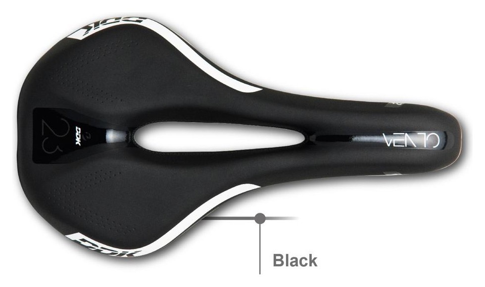 Сідло спортивне з отвором DDK 3737V 272*140 чорне з білим