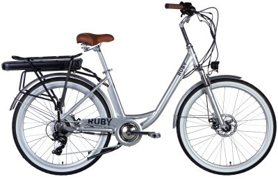 Велосипед с электроприводом 26" AL Dorozhnik eRUBY DD FR рама-17" 48B 12.5А*ч 500Вт светло-серый YS 2425 2025