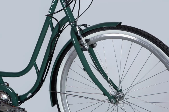 Велосипед з електроприводом 28" ST Dorozhnik eRETRO Vbr FR рама-19" 36B 13А*г 500Вт зелено-сірий 2026