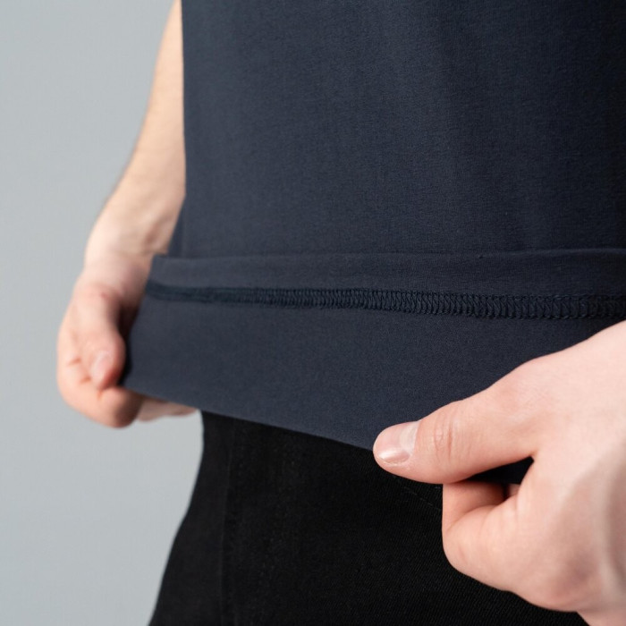 Футболка Slavni мужская повседневная темно-синяя, Футболка Slavni Unity мужская хлопковая темно-синяя