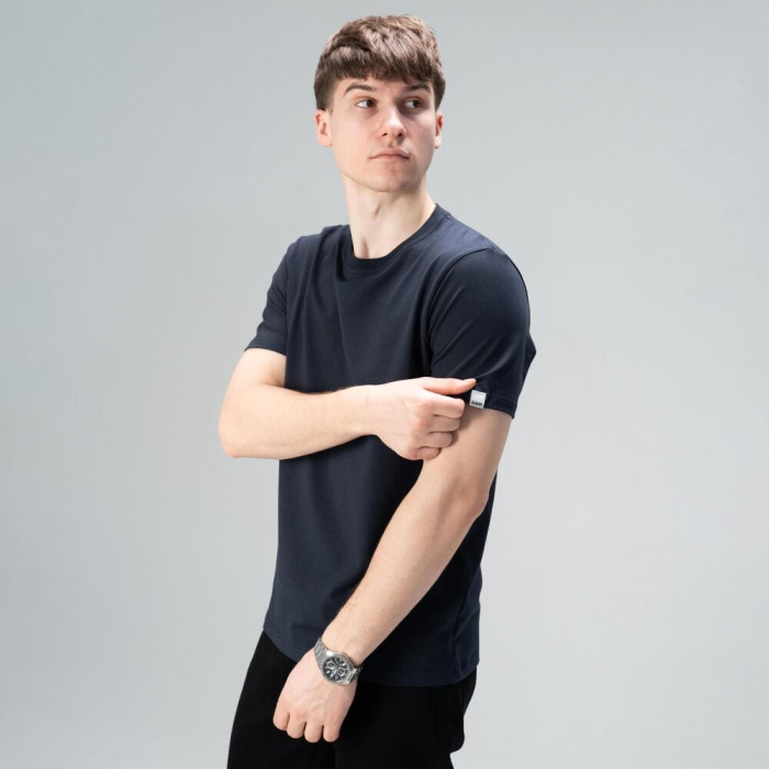 Футболка Slavni мужская повседневная темно-синяя, Футболка Slavni Unity мужская хлопковая темно-синяя