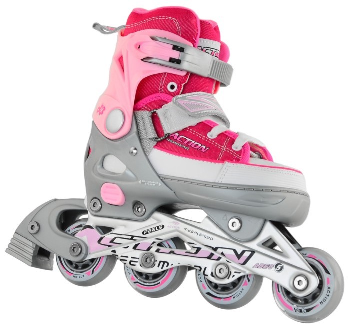 Раздвижные ролики Action ANNY/Pink/33-36