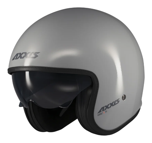 Мотошолом AXXIS HORNET SV S Solid A2 Gloss Grey