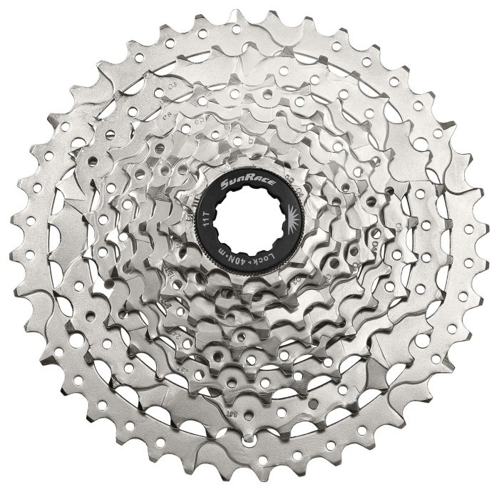 Кассета 9-k 11-40T SUN RACE MTB M990 алюминиевый паук, Nickel