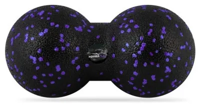 Массажный мяч двойной PowerPlay PP-4352 Epp foam peanut ball (d8*16cm.) Черно/Фиолетовый