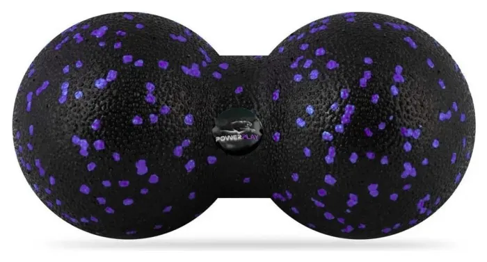 Массажный мяч двойной PowerPlay PP-4352 Epp foam peanut ball (d8*16cm.) Черно/Фиолетовый
