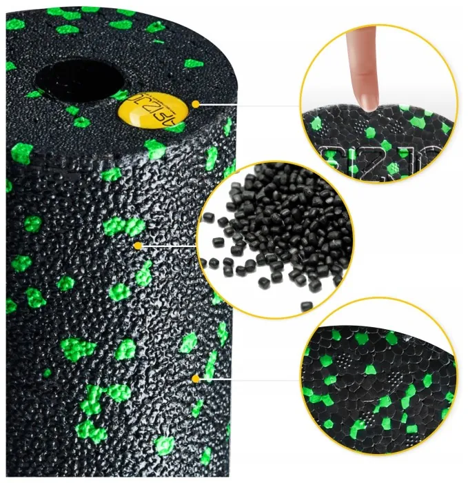 Масажний ролик 4FIZJO Mini Foam Roller 15 x 5.3 см (валик, роллер) Black/Green (P-5907222931950)