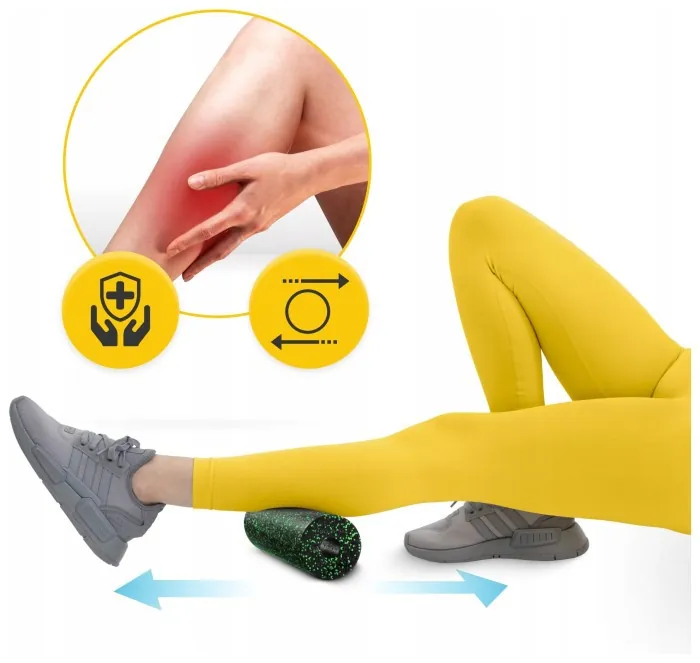 Масажний ролик 4FIZJO Mini Foam Roller 15 x 5.3 см (валик, роллер) Black/Green (P-5907222931950)