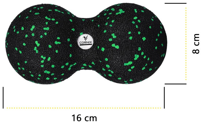 Массажный мяч двойной Cornix EPP DuoBall 8 x 16 см XR-0123