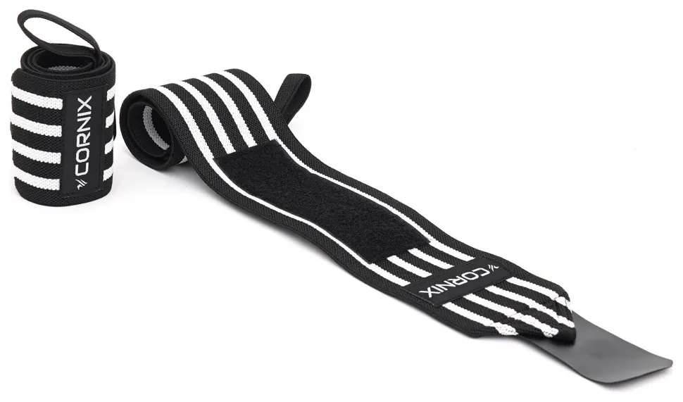 Бинти для зап'ясть (кистьові бинти) Cornix Wrist Wraps XR-0194 Black/White (LFXR-0194)