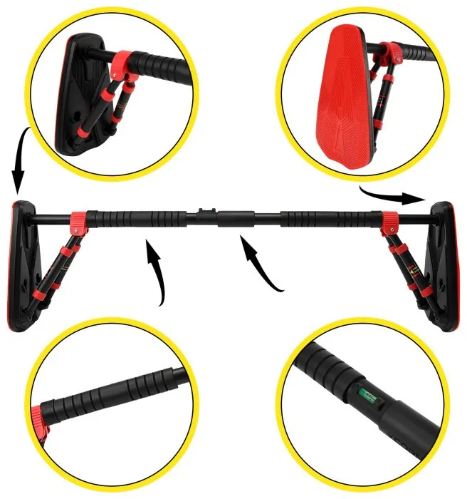 Турник раздвижной Cornix Elite+ 110-140 см XR-0295 Black/Red