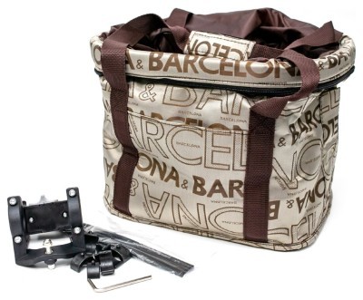 Велосумка-корзинка на руль 30x25x25cm бежевый (Барселона) BRAVVOS CK-084