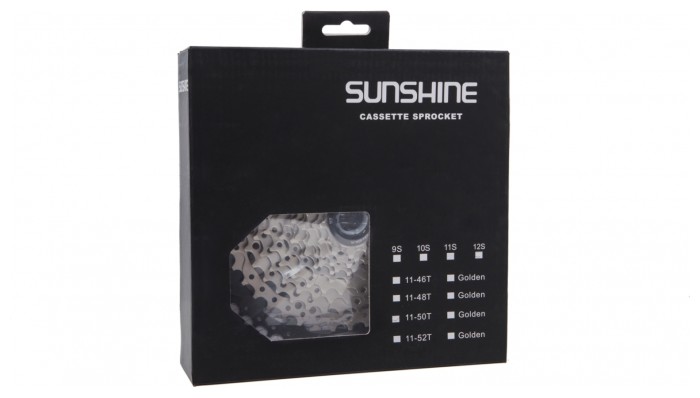 Кассета 11-к 11-46T SUNSHINE CS-HR11-46 на 2-м алюм. пауке