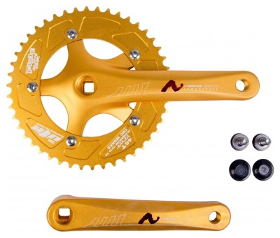 Шатун алюм. L170мм 46T NECO SA2-311D под квадрат (Gold)