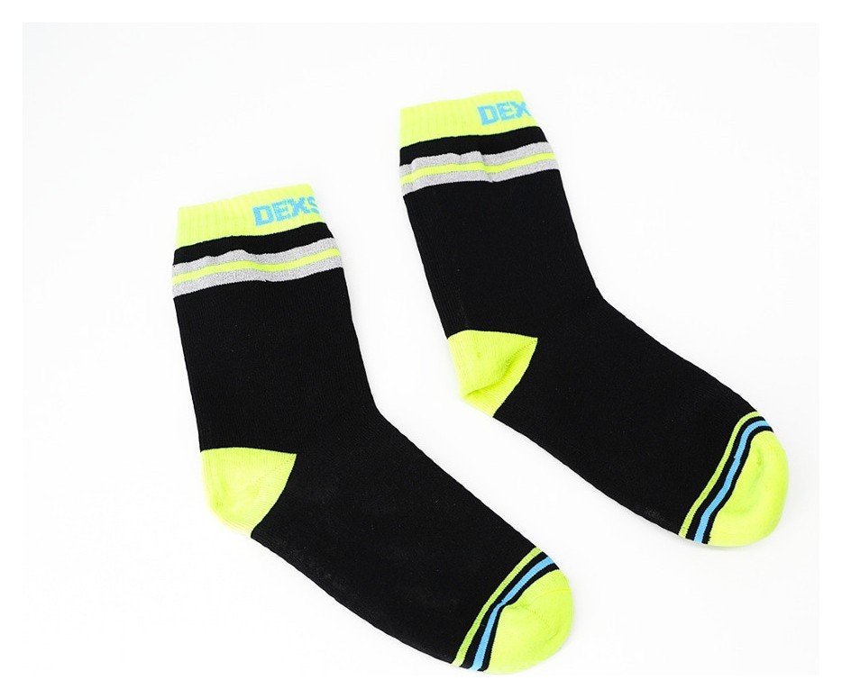 Носки водонепроницаемые Dexshell Pro visibility Cycling, р-р XL (47-49), с зеленой полосой