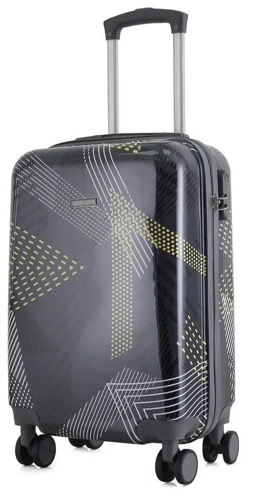 Валіза Semi Line 20" (S) Black Pattern (T5651-1) (DSM_DAS302323)