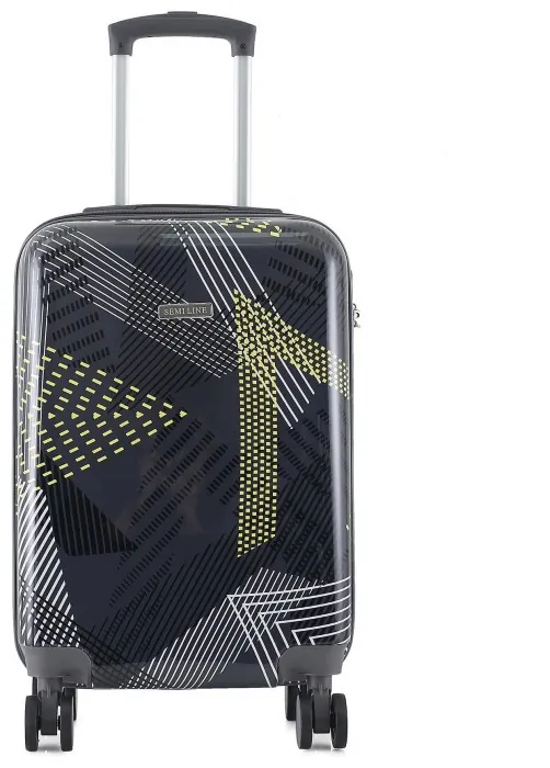 Валіза Semi Line 20" (S) Black Pattern (T5651-1)