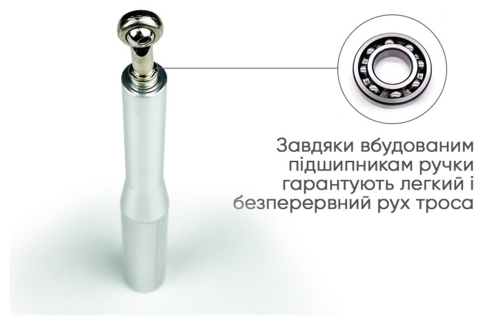 Швидкісна скакалка EasyFit Aluminium зі сталевим тросом та алюмінієвими ручками сіра