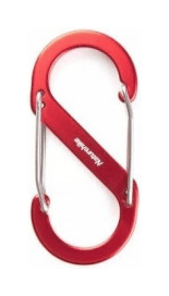 Карабін багатофункціональний Naturehike S-type NH20GS004, 88 мм, 1 шт, червоний