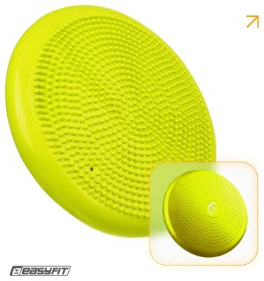 Балансировочная массажная подушка EasyFit желтая.