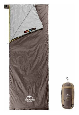 Спальник надлегкий Naturehike Summer LW180 NH21MSD09 правий, (15°C), p-p XL,  коричневий