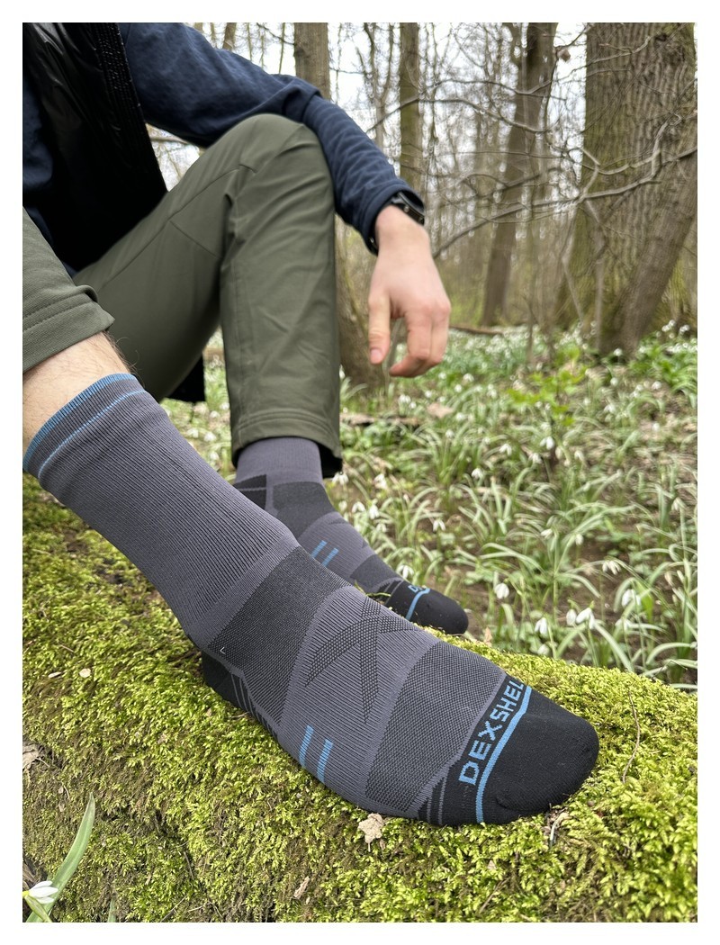 Носки водонепроницаемые Dexshell Running Lite 2.0 Socks, серые, размер L (43-46)