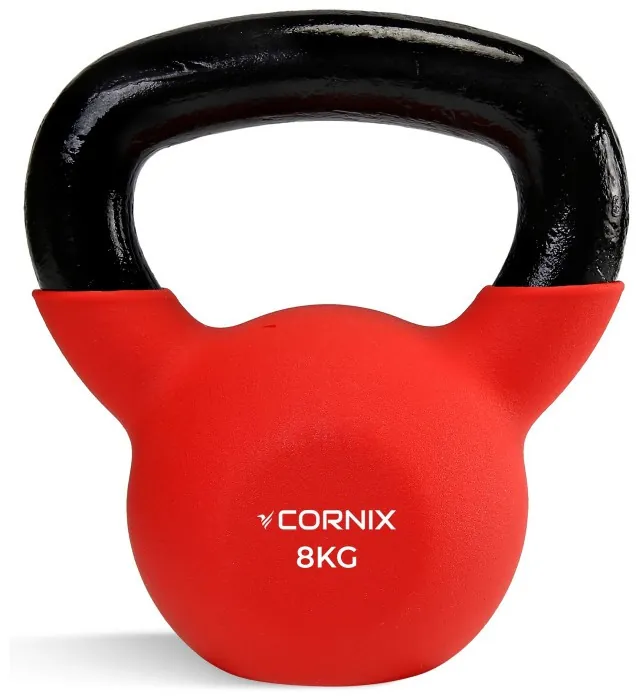 Гиря металлическая Cornix 8 кг с виниловым покрытием XR-0436 Red/Black