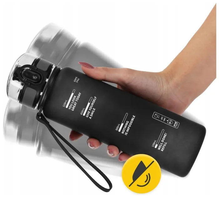 Бутылка для воды спортивная 4FIZJO 650 мл Black (P-5905973403733)