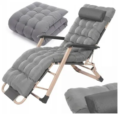 Шезлонг (крісло-лежак) Springos Zero Gravity для пляжу, тераси та саду GC0066 Grey