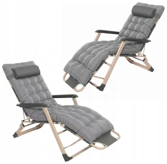 Шезлонг (крісло-лежак) Springos Zero Gravity для пляжу, тераси та саду GC0066 Grey