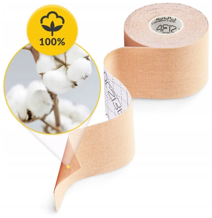 Лента-тейп для моделирования бюста 4FIZJO 5 см x 5 м + 10 хлопковых накладок Beige (P-5905973401494)