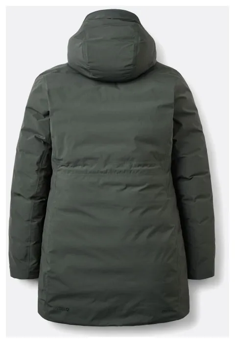 Городская женская теплая мембранная парка Rab Valiance Parka Wmns, Dark Army, 10