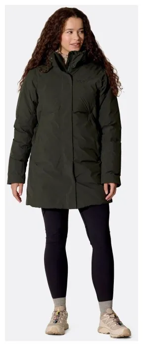 Городская женская теплая мембранная парка Rab Valiance Parka Wmns, Dark Army, 10