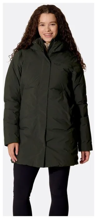 Городская женская теплая мембранная парка Rab Valiance Parka Wmns, Dark Army, 10