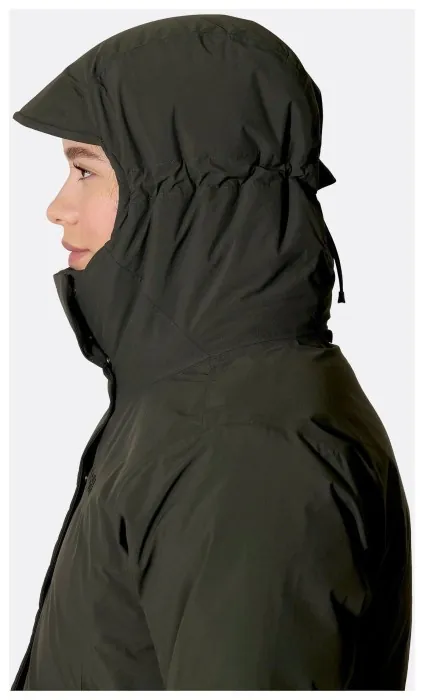 Городская женская теплая мембранная парка Rab Valiance Parka Wmns, Dark Army, 10