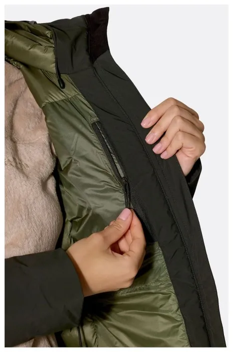 Городская женская теплая мембранная парка Rab Valiance Parka Wmns, Dark Army, 10
