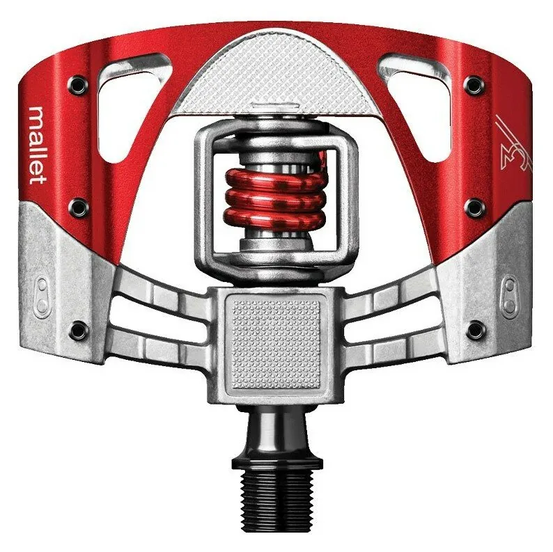 Педалі для велосипеда Crankbrothers MALLET 3 Raw/red (15989) (Червоний, Сірий)