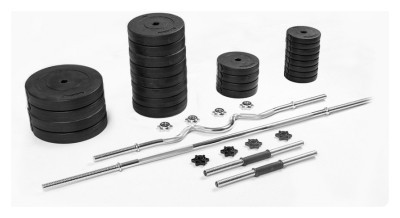 Чотири грифи хром + 100 кг дисків. ABS покриття