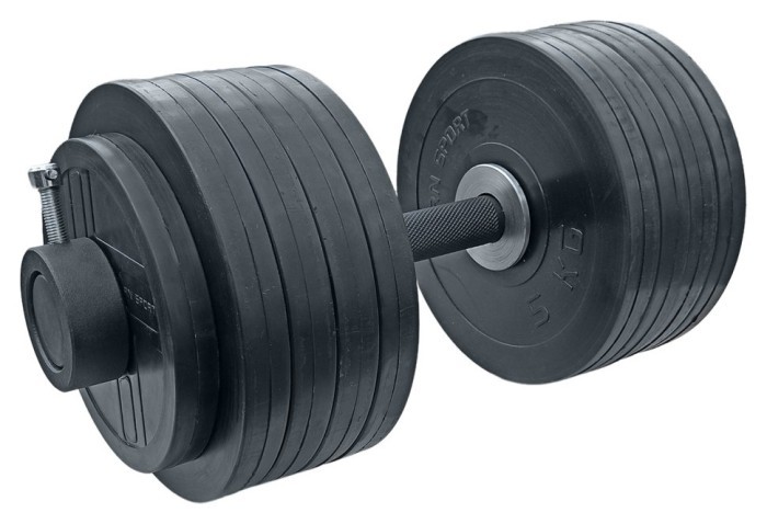 Гантелі гумові олімпійські RN-Sport на 51 кг, укр, укр