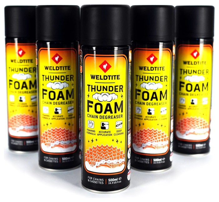 Очищувач трансмісії Weldtite 03097 Thunder Foam Chain Degreaser, пінний, 500мл
