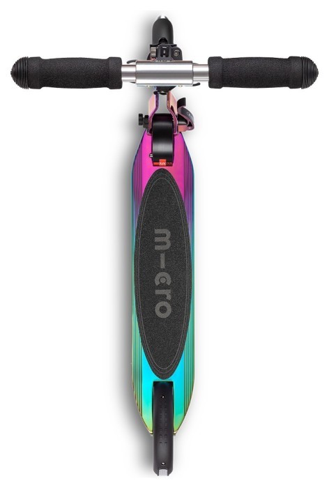 Самокат MICRO серии "Sprite LED" – НЕОХРОМ (до 100 кг (kg), двухколесный, свет)