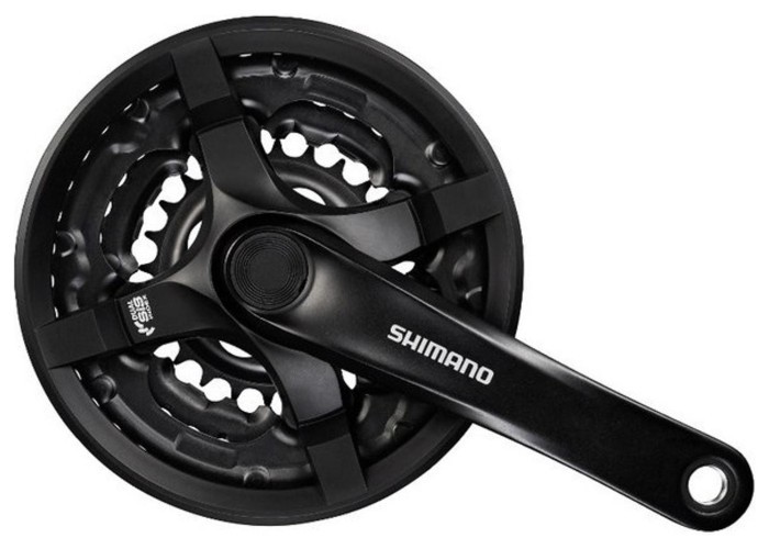 Шатун Алюминий L170мм 28-38-48Т под квадрат SHIMANO FC-TY501 черный